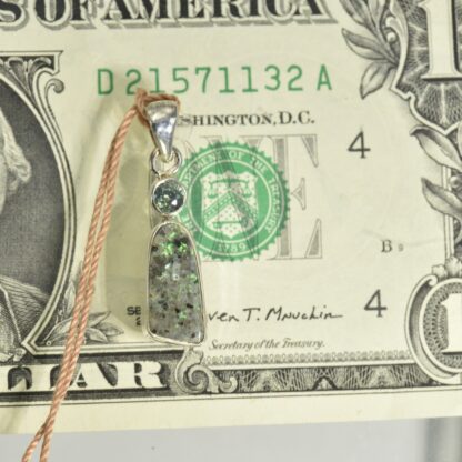 Gray Freeform LA Opal / Zircon Pendant - LA513.  * - Image 3